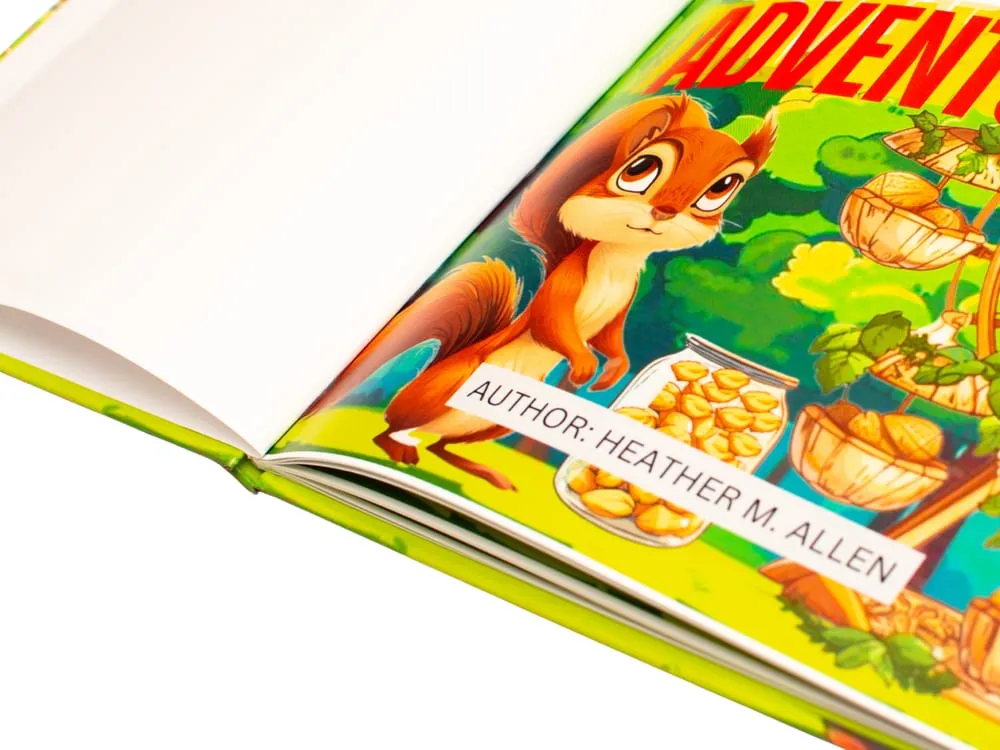 Serena Squirrel's Nutty Savings Adventure, open to the cover page